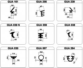 Guarnições EPDM - Linha Alumínio